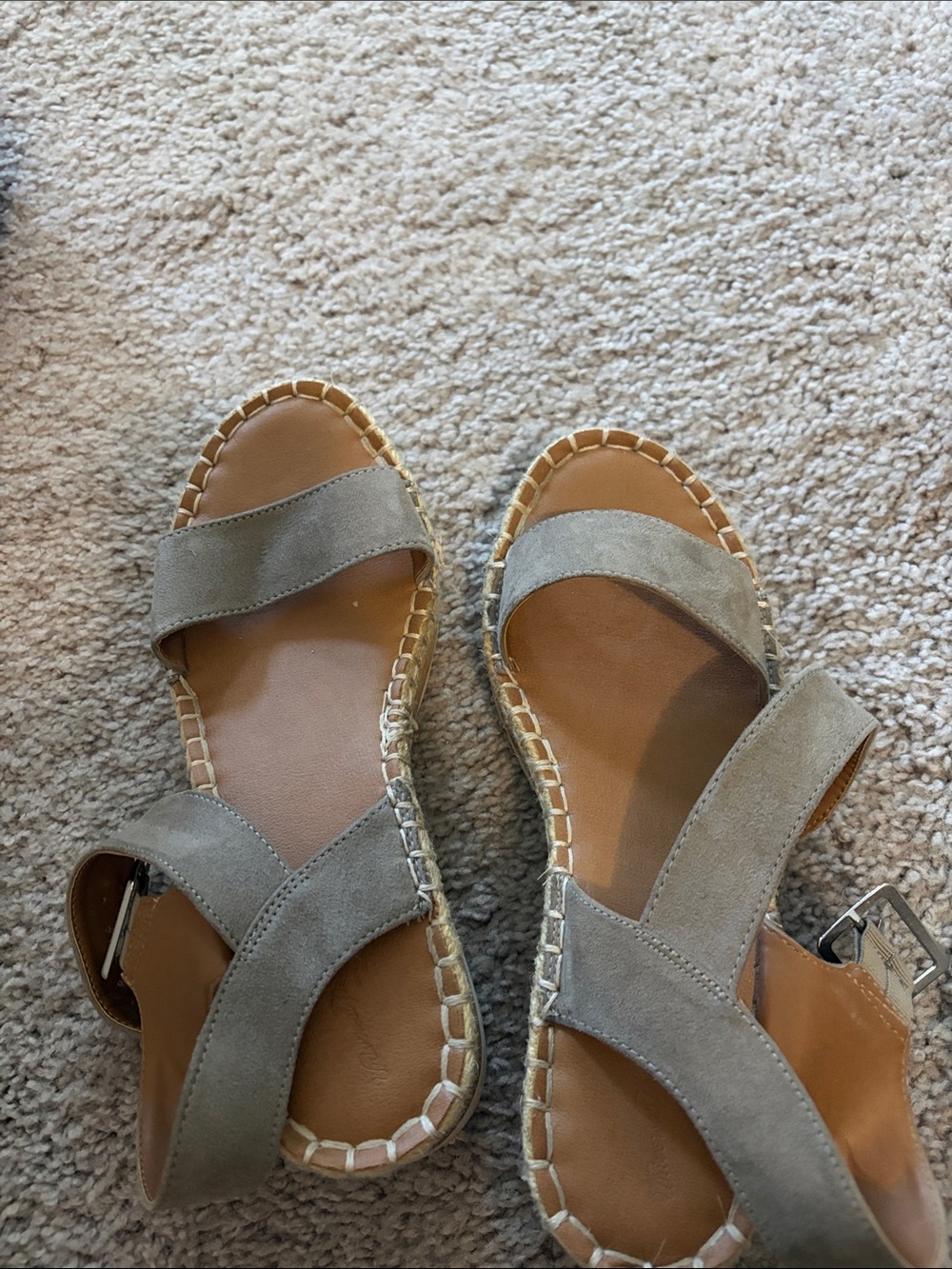 Universal Thread Taupe Suede Espadrille Sandals